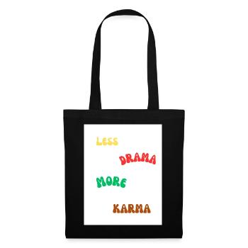 Citation positive sur la vie et le karma - Sac en tissu - noir - Devant