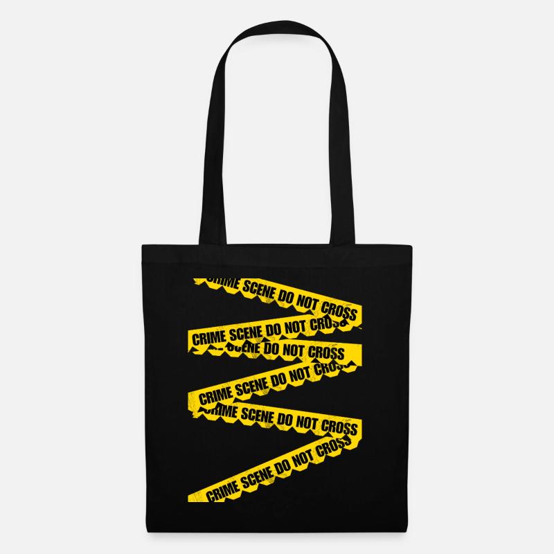 Crime Scene Absperrband T-Shirt - Stoffbeutel - Schwarz