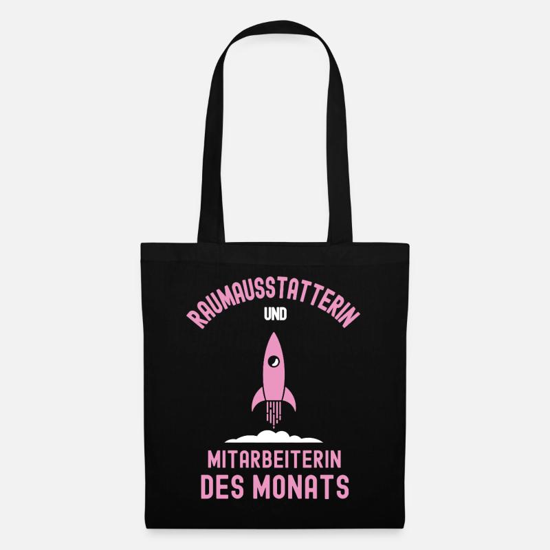 Beste Raumausstatterin Mitarbeiterin des Monats - Stoffbeutel - Schwarz