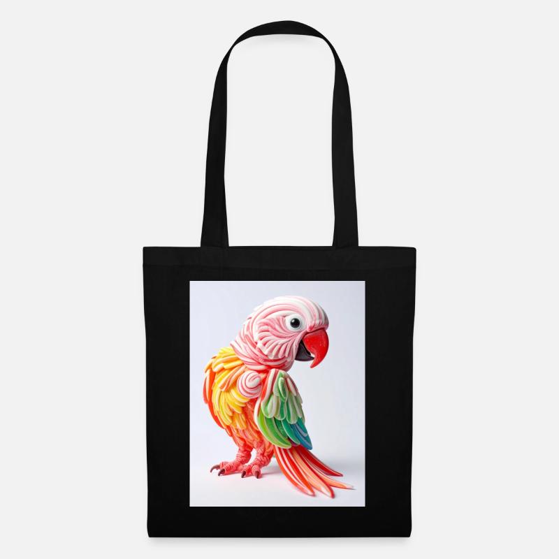 Colorful Candy Parrot - Tote Bag - black