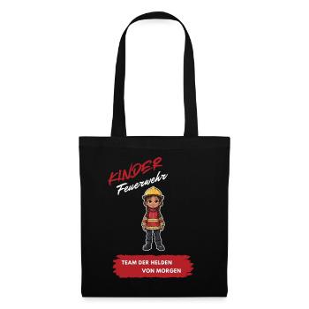 Children's Firefighter Hero Motif - Tote Bag - black - Front