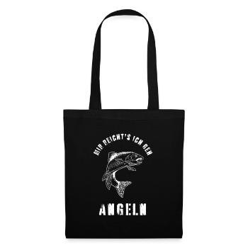 Mir reicht's ich geh ANGELN Lustig Fischen - Stoffbeutel - Schwarz - Vorne