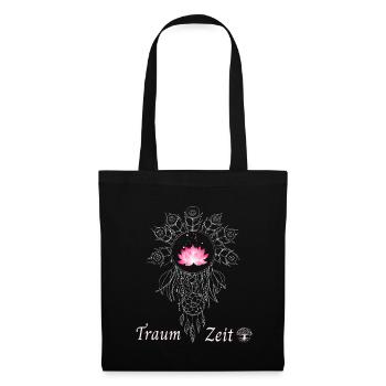 Traumzeit Lotus Dreamcatcher  - Stoffbeutel - Schwarz - Vorne