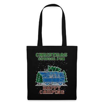 Camping de Noël - Sac en tissu - noir - Devant