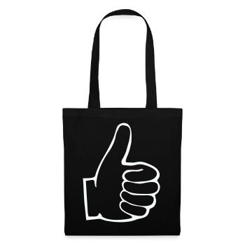 Thumbs Up Outline - Tote Bag - black - Front
