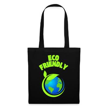 Eco Leaf Earth Graphic - Tote Bag - black - Front