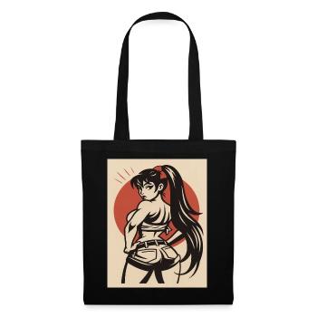 Pin-up d’une combattante - Sac en tissu - noir - Devant