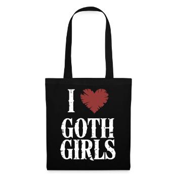 J’aime les filles gothiques - Sac en tissu - noir - Devant