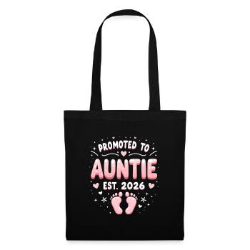 Aunt 2026 Aunt 2026 Promoted to Aunt 2026 - Tote Bag - black - Front