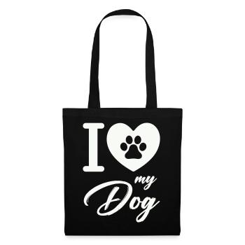 I love my dog - Tote Bag - black - Front