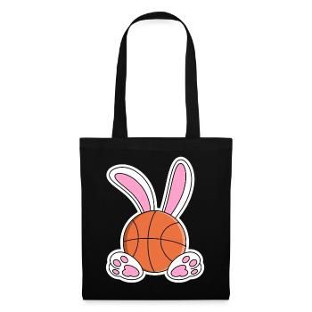 Easter Basketball Bunny Design - Tote Bag - black - Front