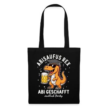 Lustiges Abi Geschafft Abisaufus Rex Abitur Party - Stoffbeutel - Schwarz - Vorne