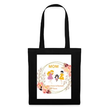 Mom Pure Love Floral Circle - Tote Bag - black - Front