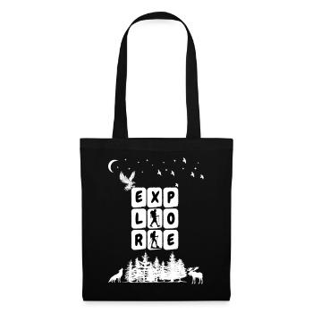 Explore Camping Graphic - Tote Bag - black - Front