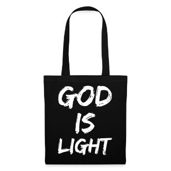 god is light - Stoffbeutel - Schwarz - Vorne