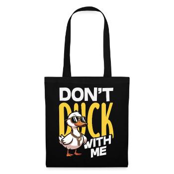 Motifs drôles de canards Citons amoureux de canards - Sac en tissu - noir - Devant
