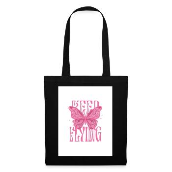 T-Shirt Girl Pink - Tote Bag - black - Front