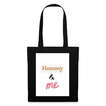 Mommy & Me Lettering Duo Design - Tote Bag - black - Front