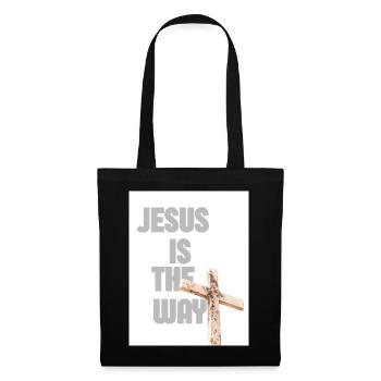 Graphique de Jésus est la Croix - Sac en tissu - noir - Devant