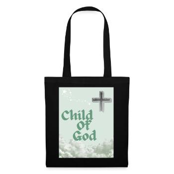 Art nuage de l’Enfant de Dieu Cross - Sac en tissu - noir - Devant