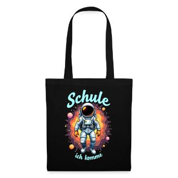 Schulkind 2026 Einschulung 2026 Schulanfang - Stoffbeutel - Schwarz - Vorne