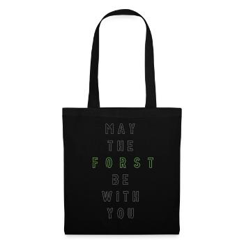 May the Forst be with you - (zentriert) - Stoffbeutel - Schwarz - Vorne