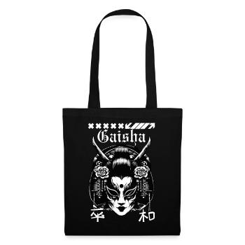Geisha Maske Gothic - Stoffbeutel - Schwarz - Vorne