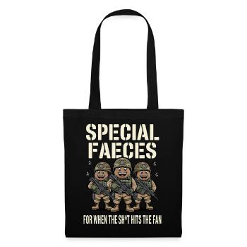 Special Faeces For When The Sh*t Hits The Fan - Tote Bag - black - Front