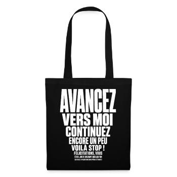 T-shirt Golf Humour Avancez Vers Moi Swing  - Sac en tissu - noir - Devant