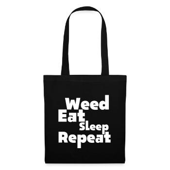 Graphique de répétition du cannabis : Dormir - Sac en tissu - noir - Devant
