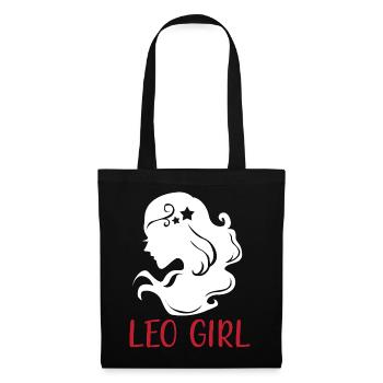 Signe du zodiaque Lion - Sac en tissu - noir - Devant