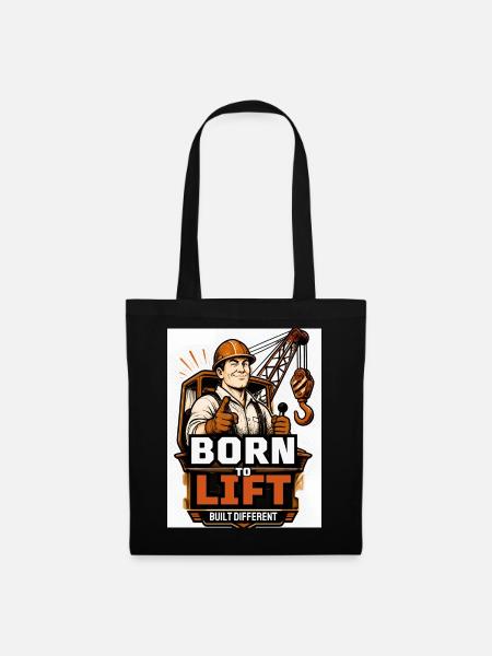Born to Lift: Kraftsteiger - Stoffbeutel - Schwarz