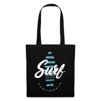 Surf Loredo Strandlogo Streifen - Stoffbeutel - Schwarz - Vorne