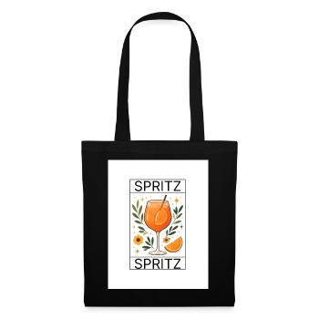 Spritz Glas Botanik Design - Stoffbeutel - Schwarz - Vorne