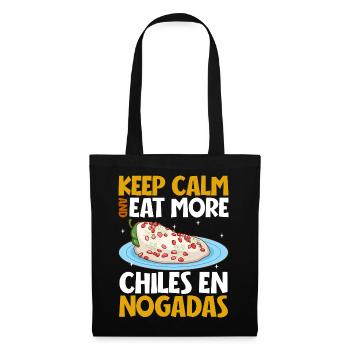 Keep Calm - Chiles en Nogada - Stoffbeutel - Schwarz - Vorne