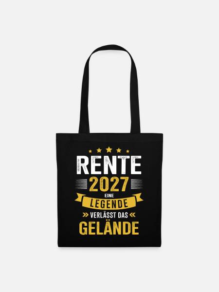 RENTE 2027 - EINE LEGENDE VERLÄSST DAS GELÄNDE! - Stoffbeutel - Schwarz
