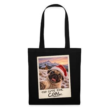 Too Cute For Coal Mops Selfie Weihnachten - Stoffbeutel - Schwarz - Vorne