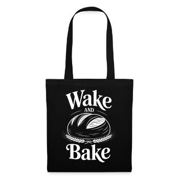 Wake and Bake Bread Emblem - Stoffbeutel - Schwarz - Vorne