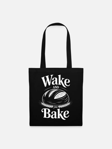 Wake and Bake Bread Emblem - Stoffbeutel - Schwarz
