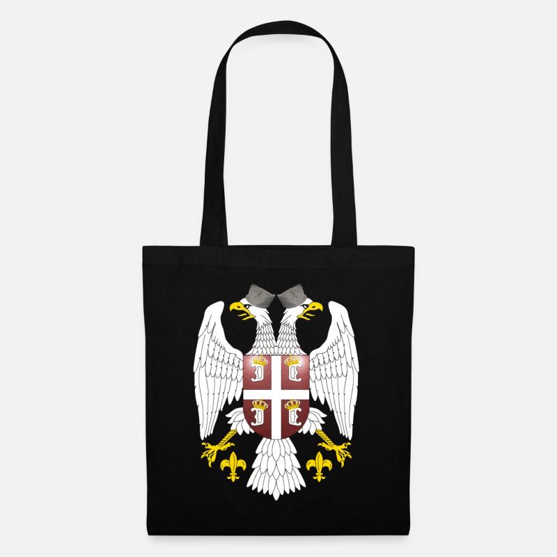 Wappen Serbien - Stoffbeutel - Schwarz
