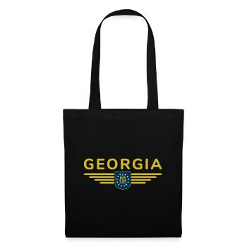 Georgia Fan T-Shirt – Südstaaten-Flair - Stoffbeutel - Schwarz - Vorne