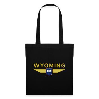 Wyoming Fan Shirt – Wild & Frei - Stoffbeutel - Schwarz - Vorne