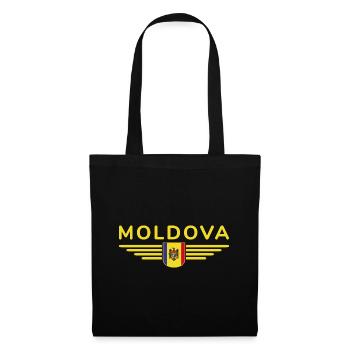 Moldau T-Shirt – Stolz auf Moldawien - Stoffbeutel - Schwarz - Vorne