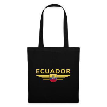 Ecuador Fans T-Shirt Design - Stoffbeutel - Schwarz - Vorne