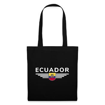 Ecuador Fans T-Shirt Design - Stoffbeutel - Schwarz - Vorne