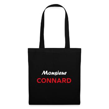 Monsieur connard - Sac en tissu - noir - Devant