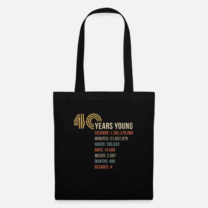 40. Geburtstag 1978 Geschenk Geburtstagsgeschenk - Stoffbeutel - Schwarz