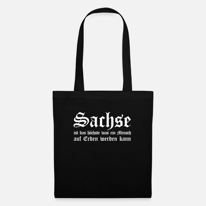 Sachsen - Stoffbeutel - Schwarz