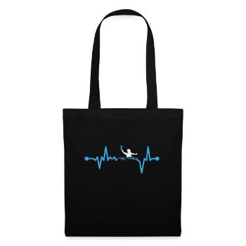 Heartbeat Water Polo for Water Polo Players - Tote Bag - black - Front