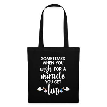 Pregnant twins - Tote Bag - black - Front